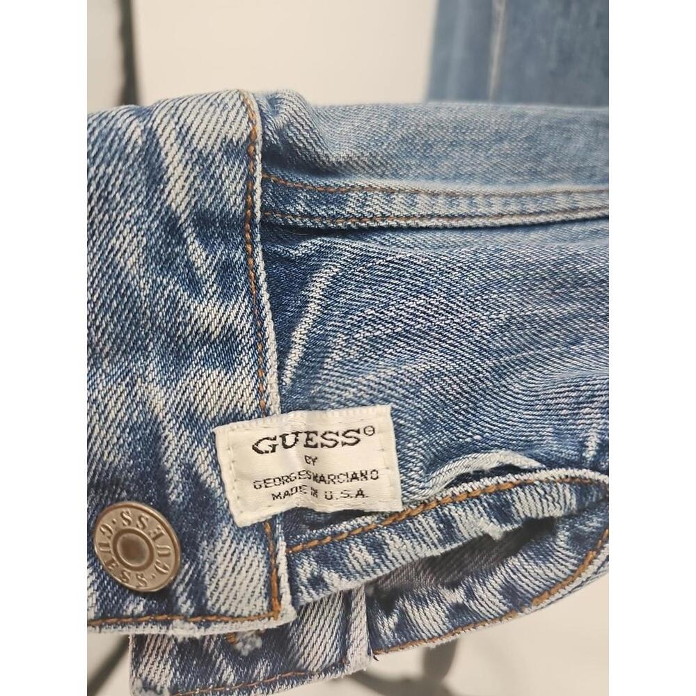 Vintage Guess‎ Denim Jean Trucker Jacket  Small USA Made Type III Style 10807 - Picture 4 of 9